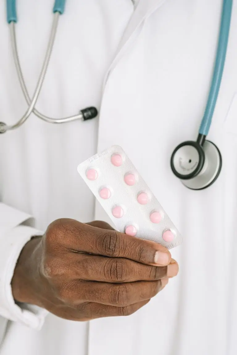 Doctor holding medicine